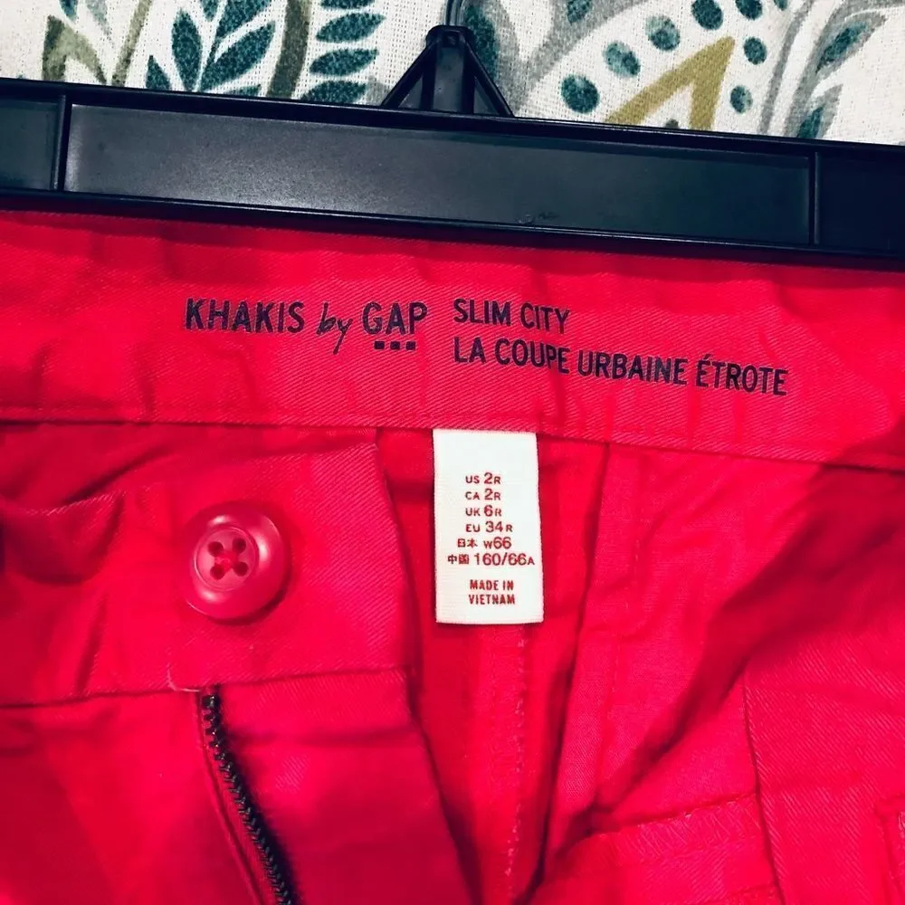 Khakis by Gap Coral Pink Cropped Ankle Pants 2